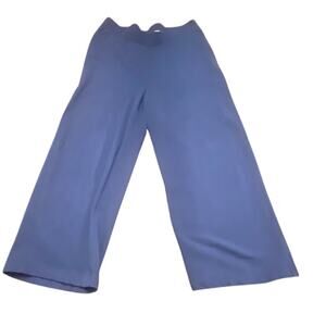 Pure Jill J.Jill Organic Cotton Wide Leg Pull On Blue Lounge Pants Small Casual